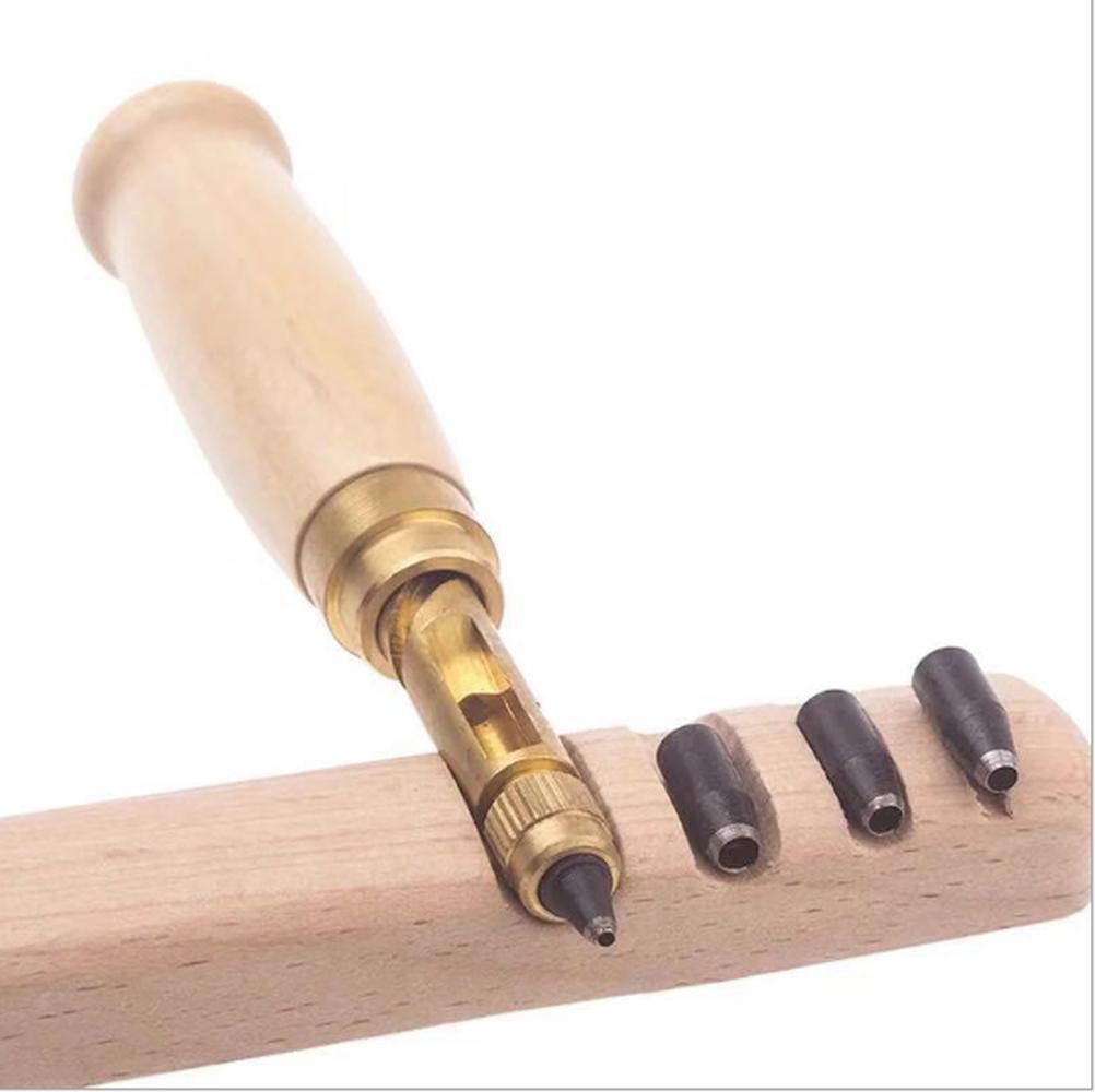 6 шт./комплект Автоматические пробойники для ремней Сменные Бесшумные Роторные Пробойники Кожаный пробойник Инструмент для изготовления часов Пробойник отверстий Наконечник шуруповерта Матрица