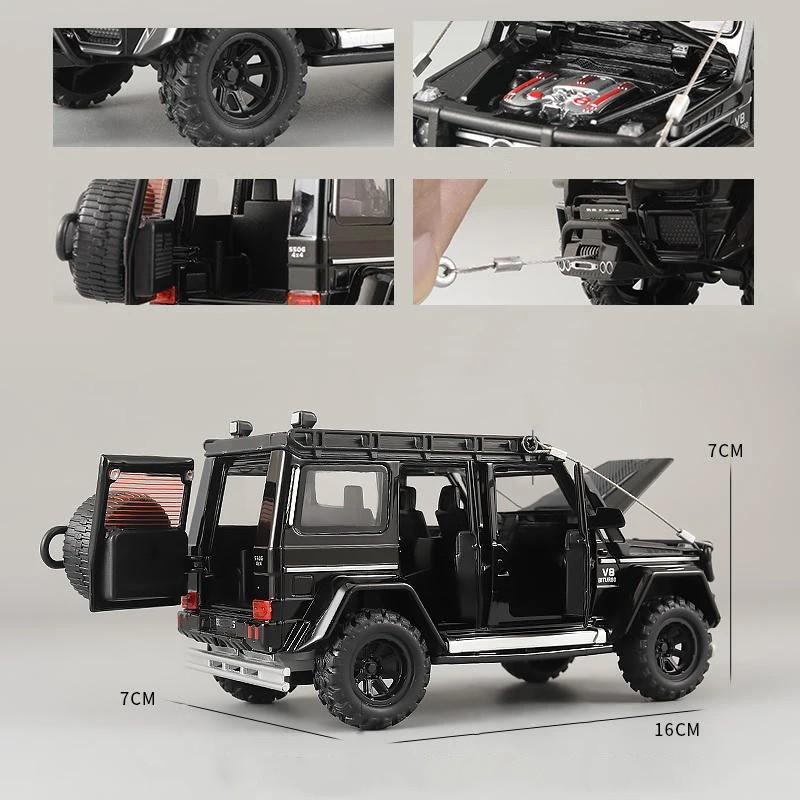 1/32 Benz G550 Adventure 4X4 V8 литая модель автомобиля, автомобили со звуком и светом, детская коллекция игрушек, подарок на день рождения мальчика