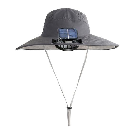 Рыбацкая шляпа с вентилятором на солнечной батарее с широкими полями, ветрозащитная шляпа для рыбалки, кемпинга, пешего туризма, защиты от солнца для мужчин