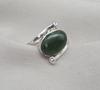 Nephrite Jade Ring: 925 Sterling Silver Gemstone Jewelry Handmade Ring May Birthstone Gift