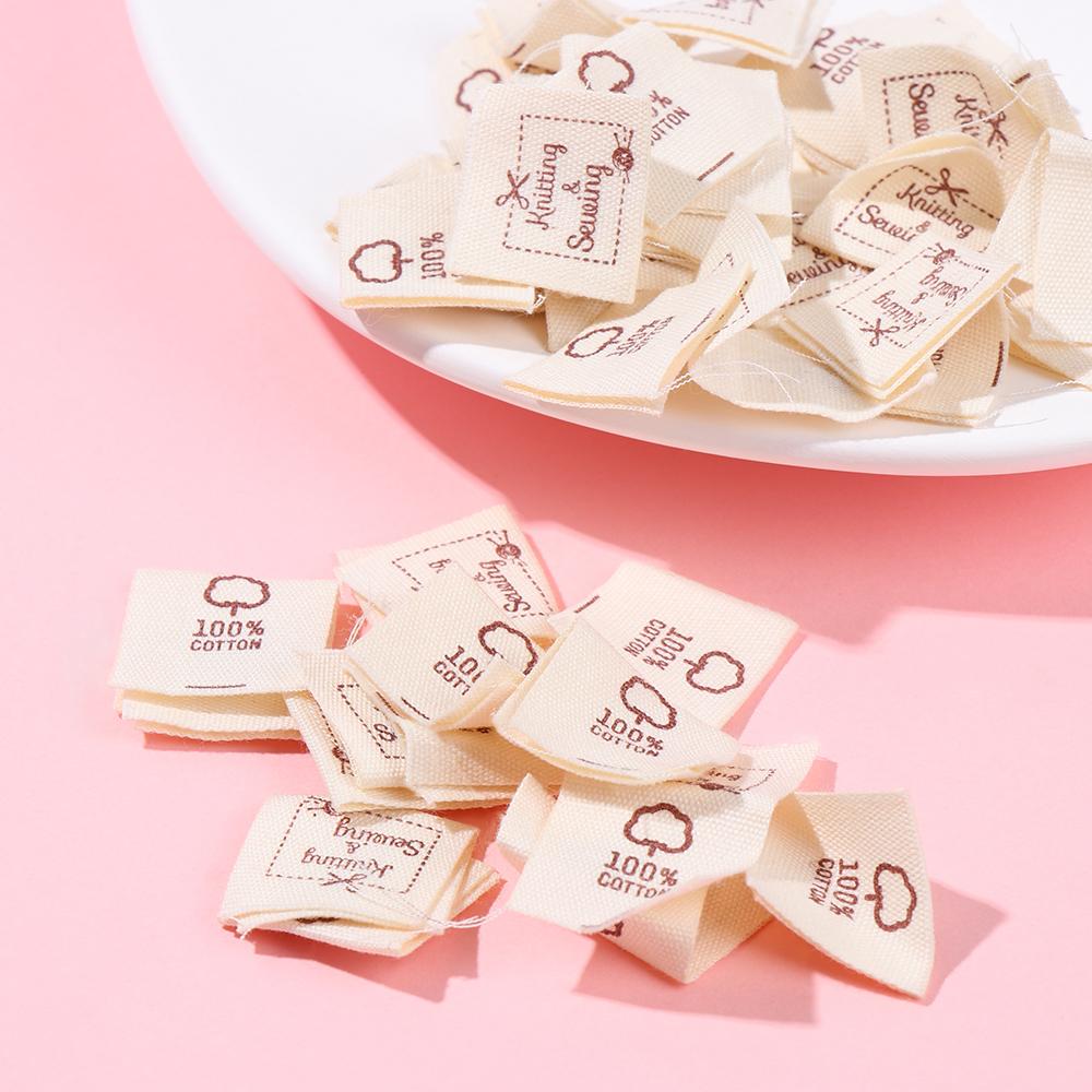 Cat Knitting Wool Ball Sewing Accessories Clothing Tags Cloth Garment Labels Handmade With Love