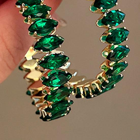 1 пара женских серег-колец с блестящими стразами, круглые роскошные женские серьги для подарка