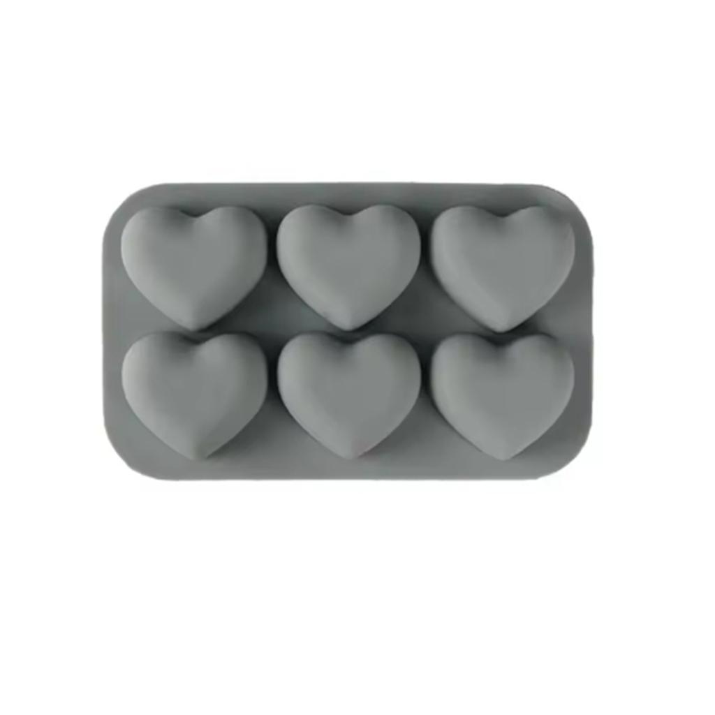 6-панельная форма для шоколада, кухонные принадлежности для выпечки, праздничные силиконовые формы для конфет в форме сердца для семейного сбора
