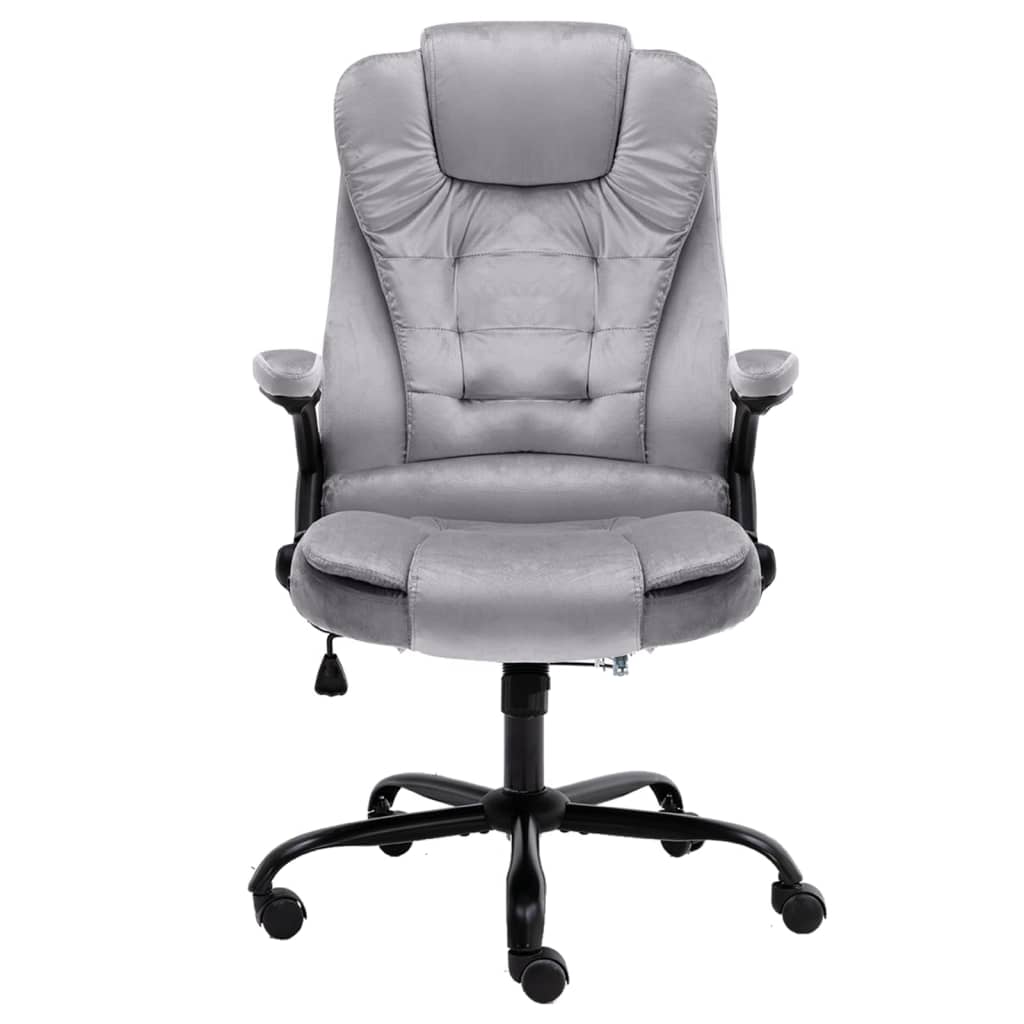 Office Chair Light Grey Velvet