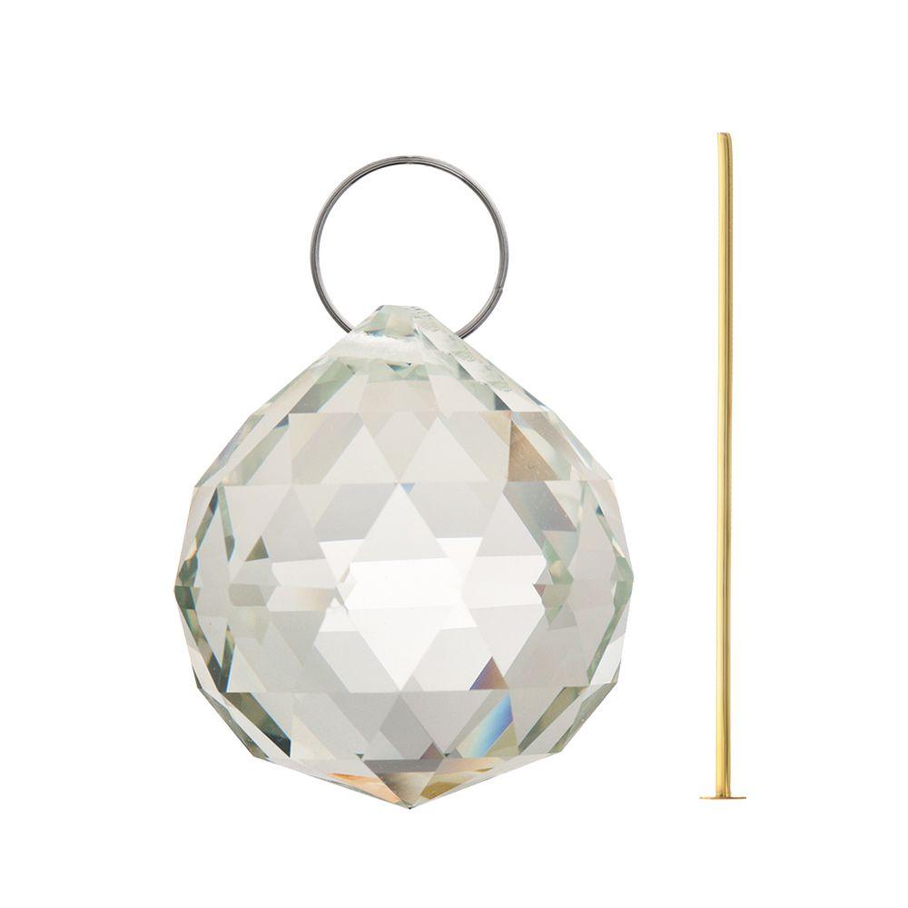5pcs Chandelier Parts Ornament Hanging Crystal Ball Pendant Clear Faceted