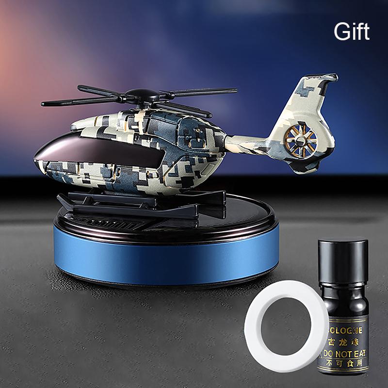 1Pc Car Air Freshener Solar Helicopter Decoration Mini Car Perfume Air Freshener Fragrance Car Airplane Ornament Car Accessories