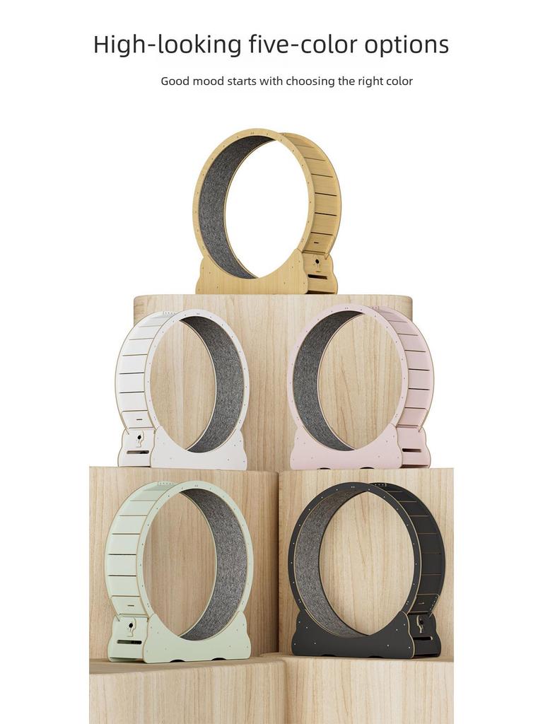 High-Fiber Silent Cat Treadmill: Colorful Noise-Reducing Fitness Wheel for Cats