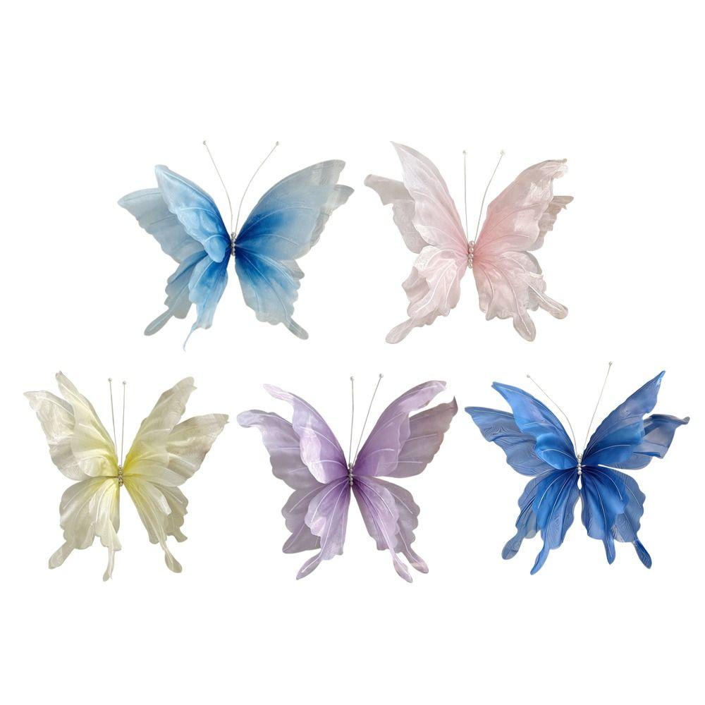 Giant Size Artificial Butterfly Silk Material 3D Silk Butterfly Fake Butterfly Window Background