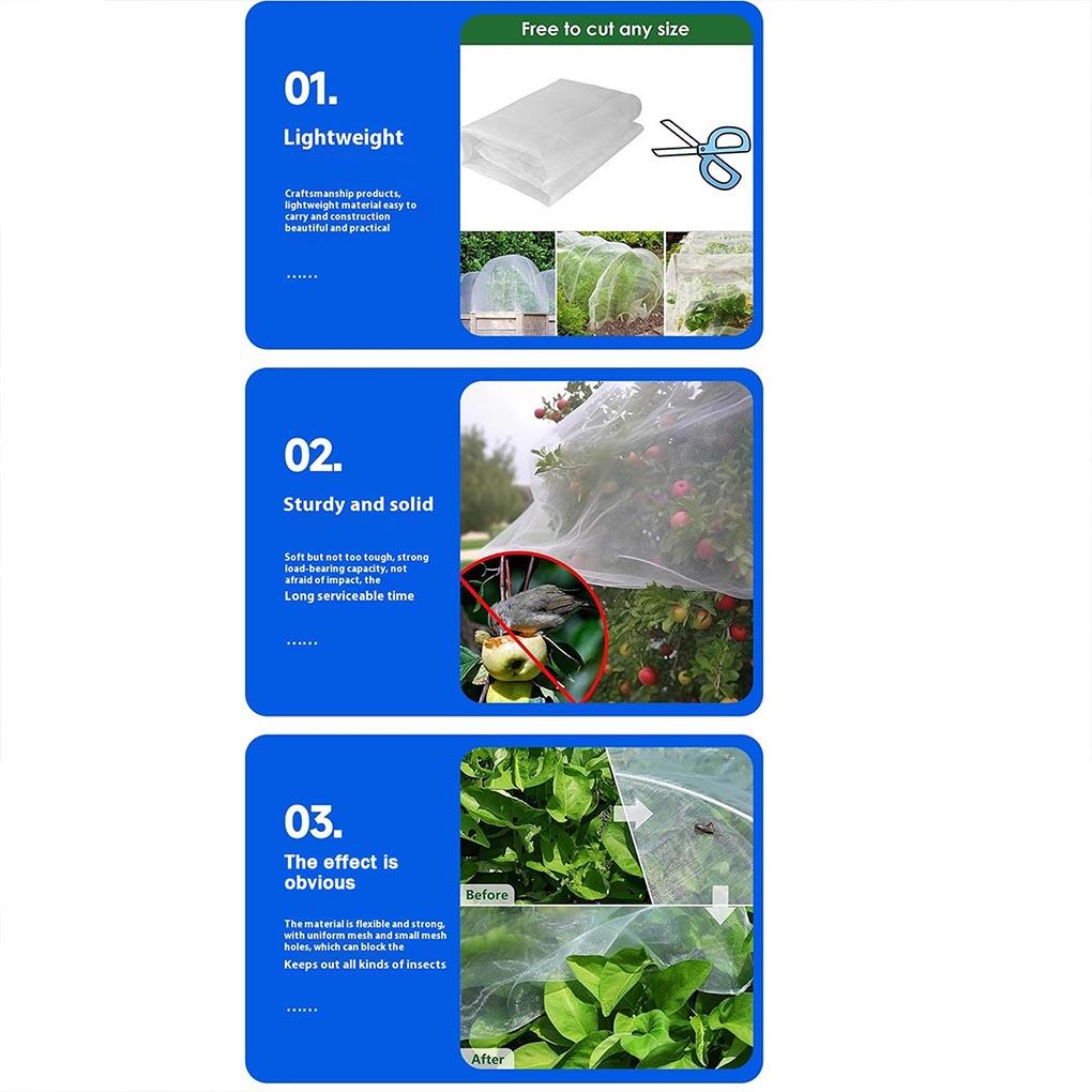 PE Encrypted Mesh Tear Resistant Corrosion Resistant UV Vegetable Pest And Plant Net