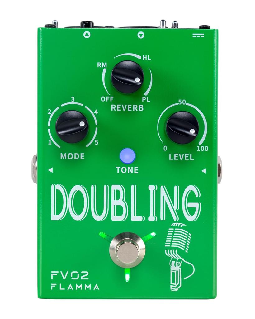 FLAMMA FV02 Vocal Effects Processor with Reverb and Chorus Effects, Multiple Vocal Modes, and 48V Phantom Power