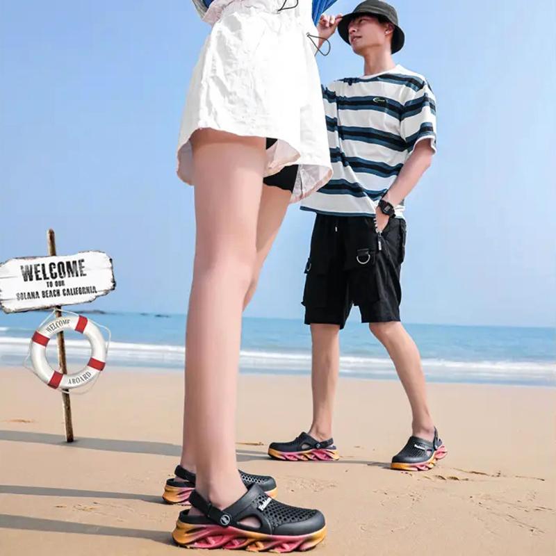 Мужские женские летние сандалии для пляжных видов спорта, парная обувь без шнуровки, тапочки, сабо, водные сандалии