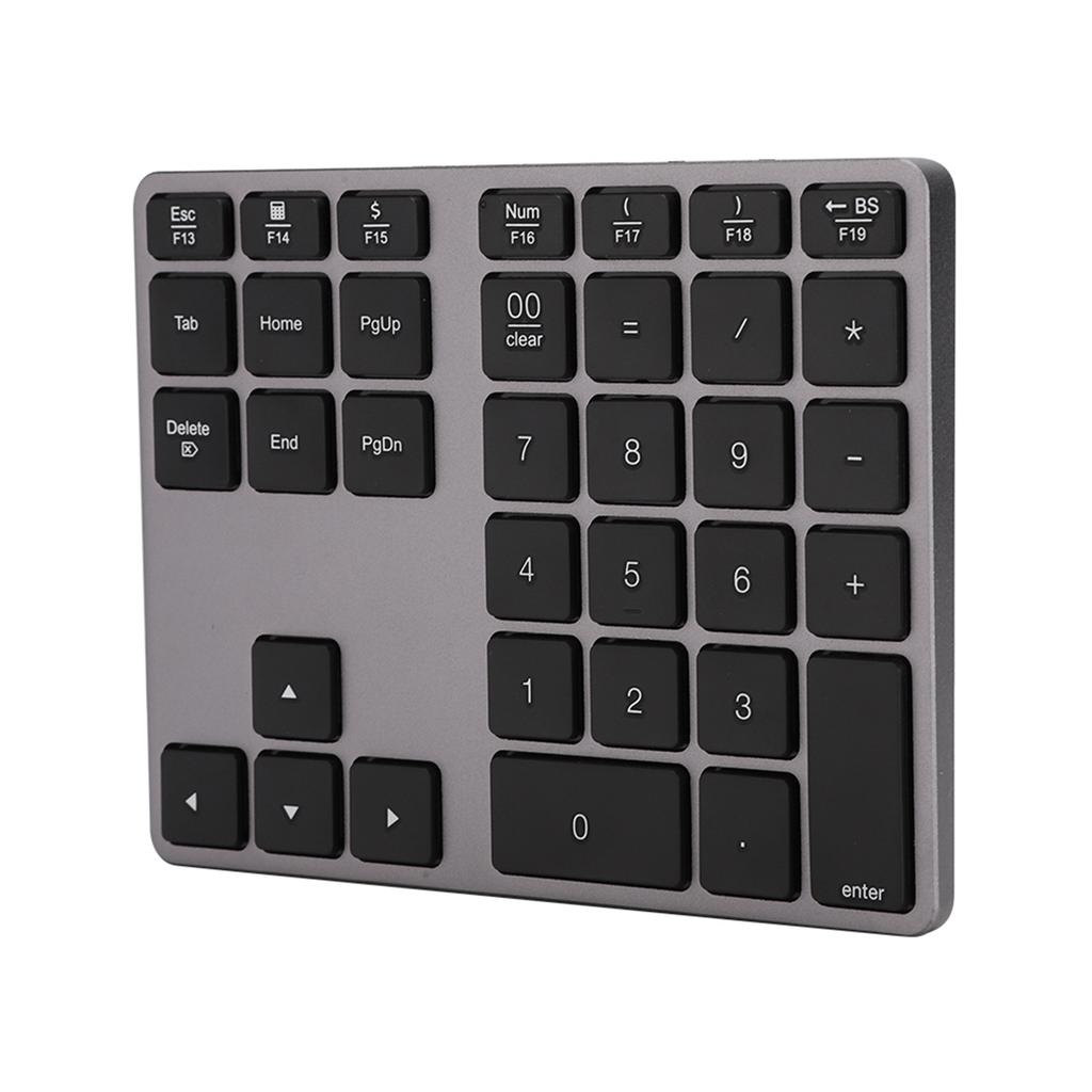 308 35 Keys Numeric Keypad Rechargeable Wireless Thin Keyboard Compatible with 5.0(Black )