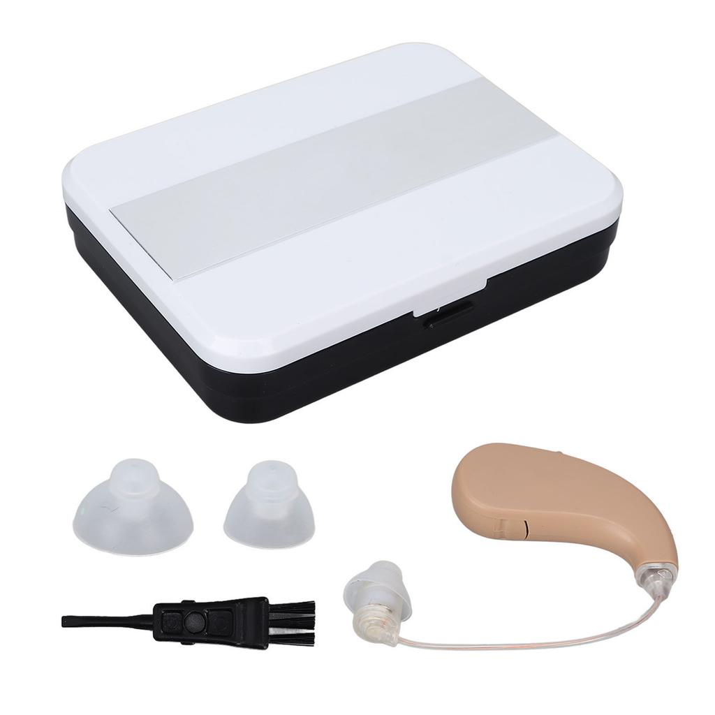 Слуховой аппарат Профессиональный усилитель слуха с регулируемой громкостью и коробкой для чистки для пожилых людей