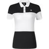 Женская трикотажная спортивная рубашка-поло для тенниса в стиле колор-блок, топы, нефритово-белый A11W423111AWT