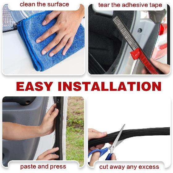 Rubber D Shape Door Seal Strip 1" RV Slide Out Seal Self Adhesive EPDM Rubber Heavy Duty Automotive Weather Stripping For Fill Gaps Apply To Car