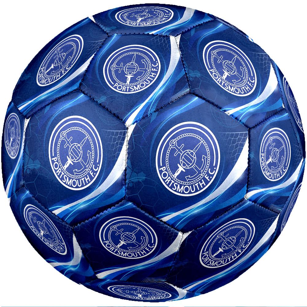 Portsmouth FC Size 5 Standard Football Durable Training Match Soccer Ball for Adult Outdoor Sports