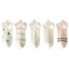 5Pairs Stripe Heart Short Socks Ruffle Tube Socks Women Cute Sweet Ankle Socks  Girl