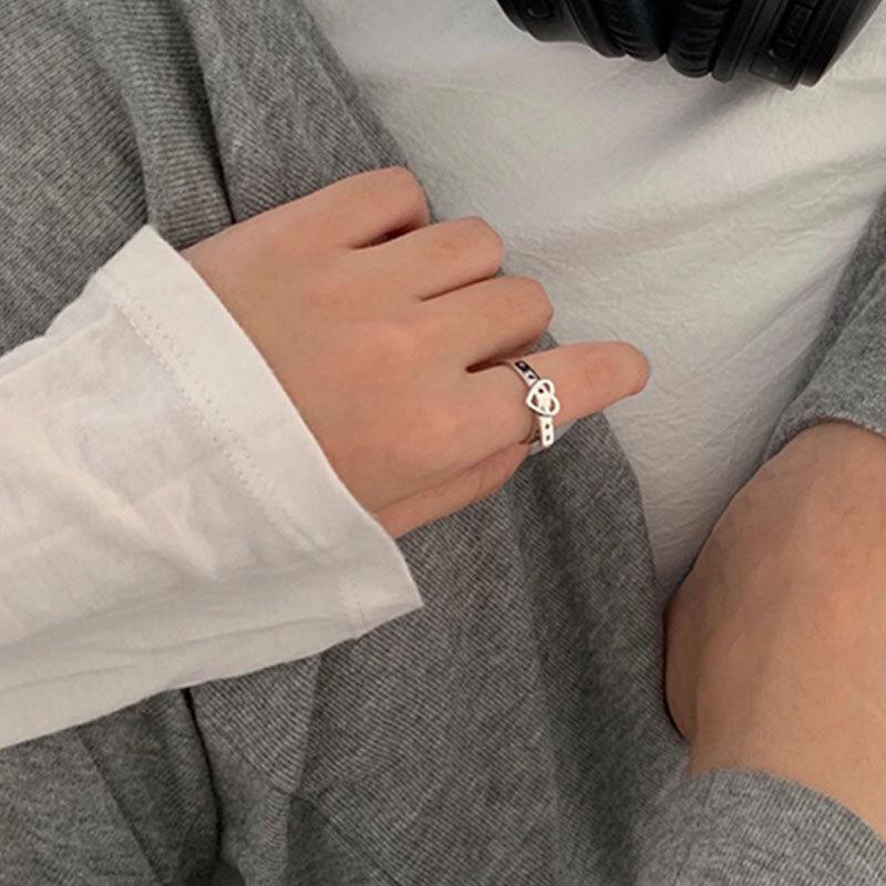 Love Belt Buckle Ring Fashion Cold Wind High Sense Niche Design Sense Opening Trendy Cool Ring Female