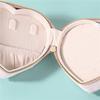 Fashion Heart Shaped Jewelry Box Mini Travel Portable Zipper Jewellery Display Cases For Necklace Ring Earrings Bracelet