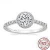1.25CT 925 Sterling Silver Ring Round 5a CZ Engagement Rings for Women Wedding Bands Fine Jewelry