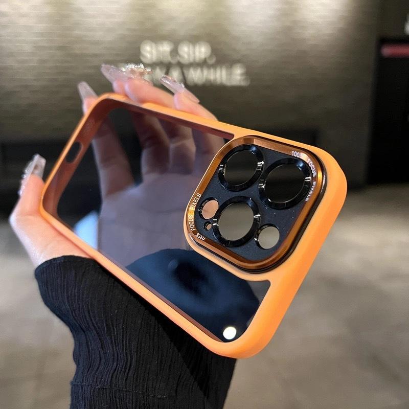 Подходит для Apple 17 Премиальный Металлический Объектив Полностью Покрывающий Чехол для Мобильного Телефона iPhone16promax Прозрачный Защитный Чехол с Защитой от Протечек