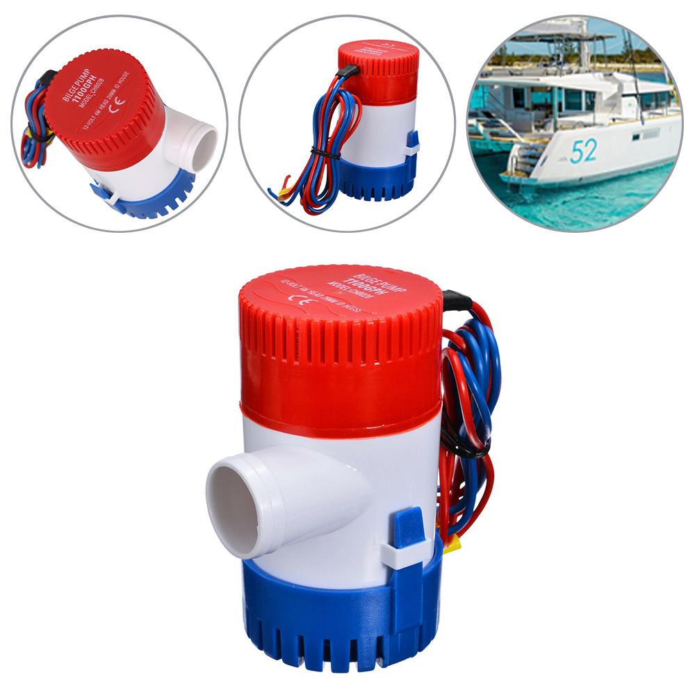 1100GPH 12V Marine Bilge Pump Electric Small Submersible Pump Yacht Boat Tool