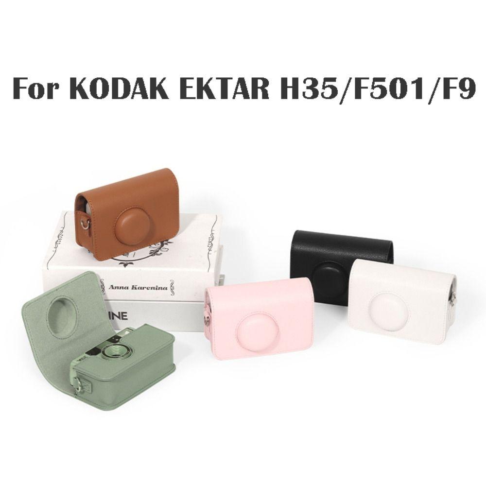 PU Leather Camera Bag with Shoulder Strap Photography Pouch for KODAK EKTAR H35/F501/F9 Travel