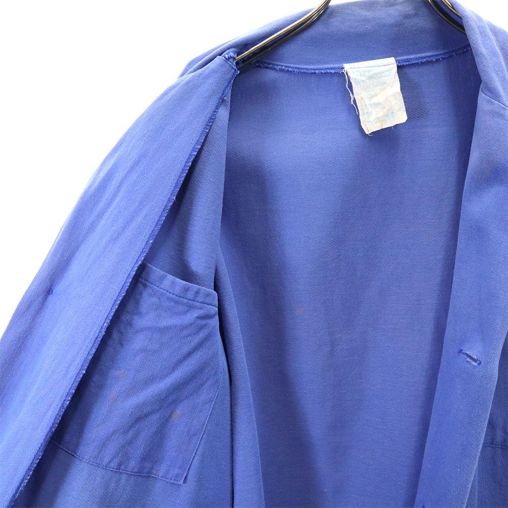 Setex 70-е Винтаж Евро Спецодежда рабочее пальто Честерфилд синее Мужское Б/У