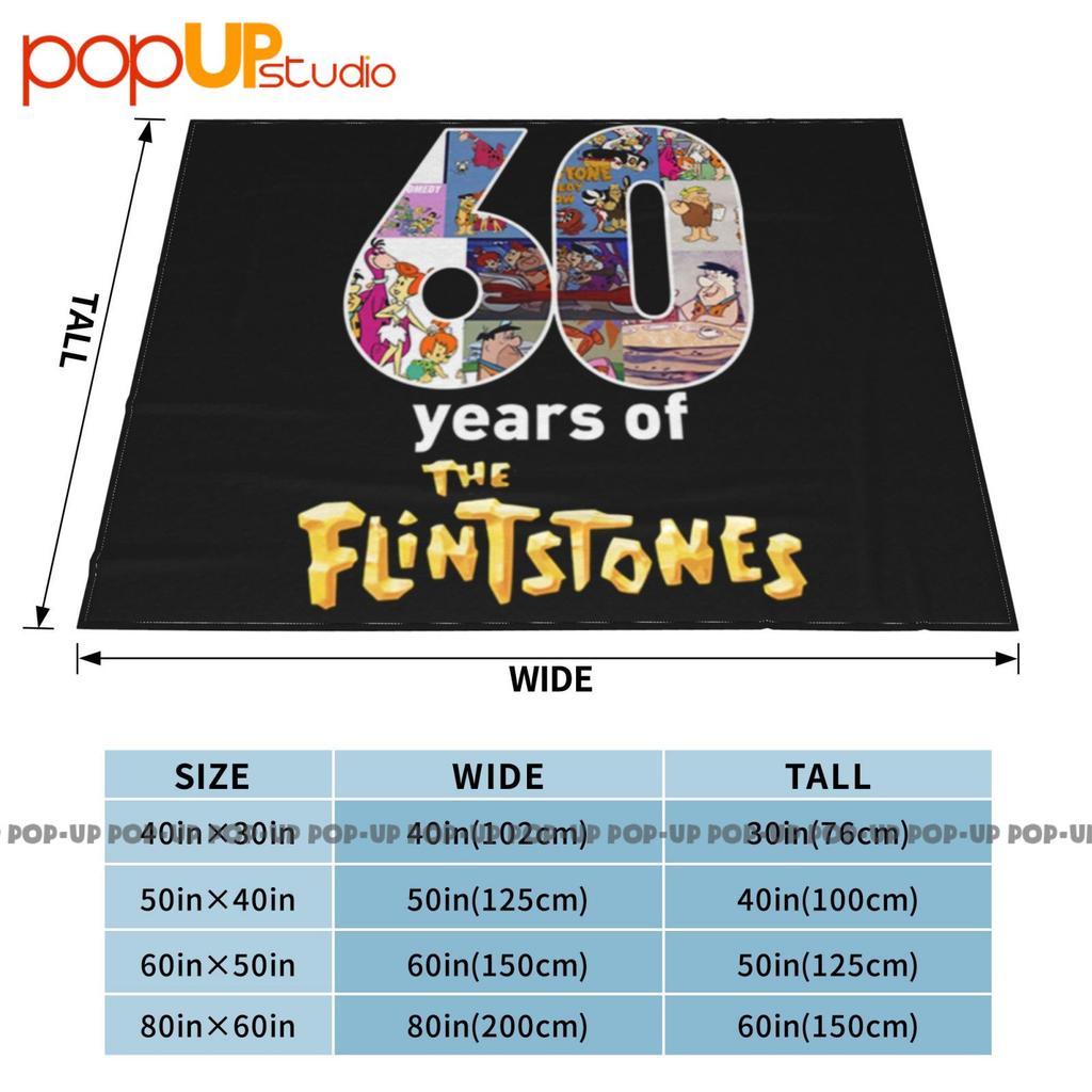 60 Years Of The Flintstone Thank You For The Memories Ultra-Soft Blanket Quilt Winter Sofa Cover Bed Covers