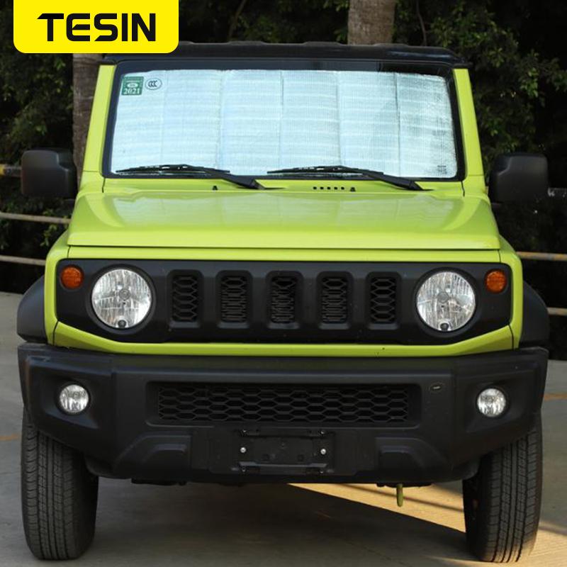 TESIN солнцезащитные козырьки на лобовое стекло для Suzuki Jimny JB74 + автомобильный солнцезащитный козырек на лобовое стекло, аксессуары для Suzuki Jimny
