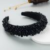 Женская многослойная жемчужная повязка на голову Широкий padded ободок для волос с бусинами Элегантная свадебная повязка на голову Модные повседневные и вечерние аксессуары для волос