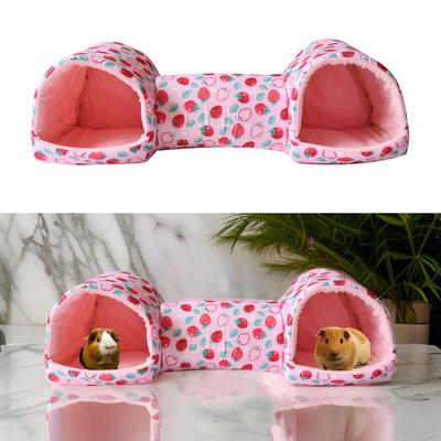 Натуральное мягкое укрытие-кровать, мягкая пещера-игрушка для маленьких животных, кровать для мыши, хомяка, кроликов, укрытия, тоннель для клетки