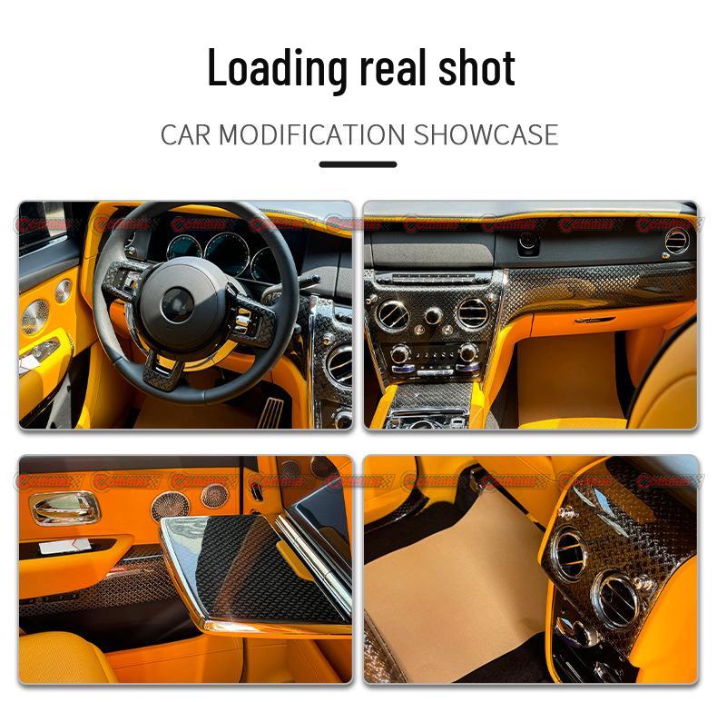 Dry Carbon Fiber Center Console Replacement for Rolls-Royce Cullinan Black Badge