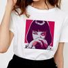 T Shirts Women Summer Japanese Girl Pink Printing Tshirt Women Grunge Wegoe 90S Casual Short