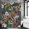 Spring Flower and Plant Shower Curtain, Bathroom Decorative Shower Curtain, Waterproof Shower Curtain with Hooks