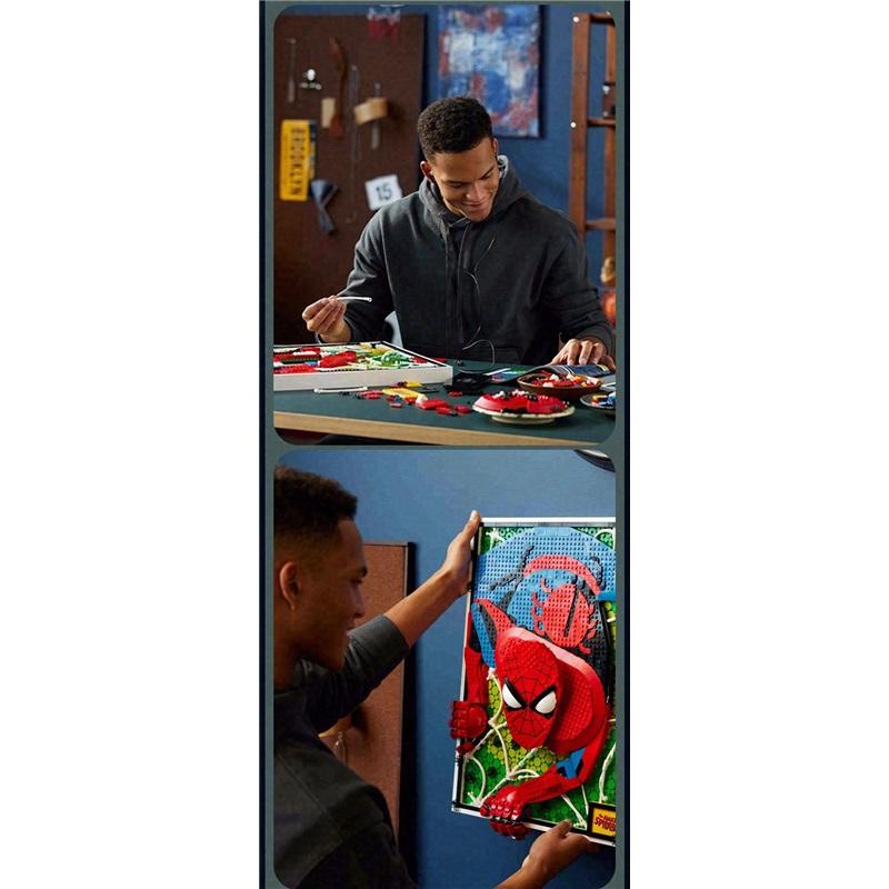 Совместимо с Lego 31209 Art Creative Series Amazing Spider-Man 3D трехмерная картина собранная из строительных блоков арт-украшения