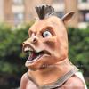 Funny cartoon cow and horse head masks, Halloween pranks, animal headgear, festive party props for live streaming
