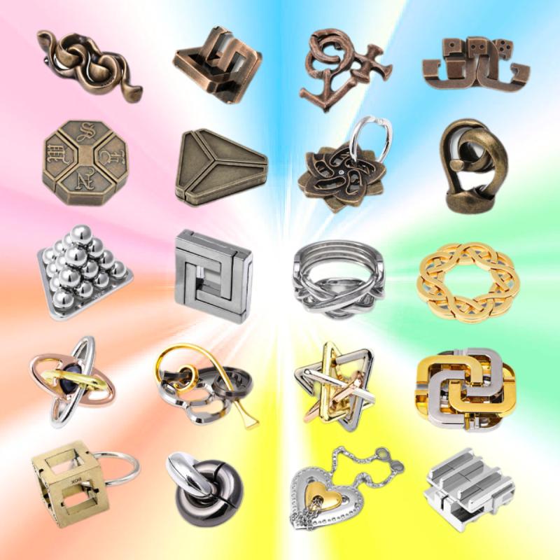 Kid Educational Puzzle Toy Luban Lock Alloy Logic Puzzle Chinese Play Classical