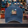 Cute Capybara Avocado Graphic Baseball Cap Unisex Washed Cotton Adjustable Vintage Outdoor Hat