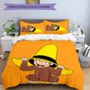 3pcs Curious George1 pattern bedding set duvet cover set includes duvet cover &pillowcases, perfect all season bedroom decoration & gift