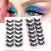 High Imitation Mink Hair Color False Eyelashes Simulation Dense Multi-Layer Three-Dimensional Curled Eyelashes
