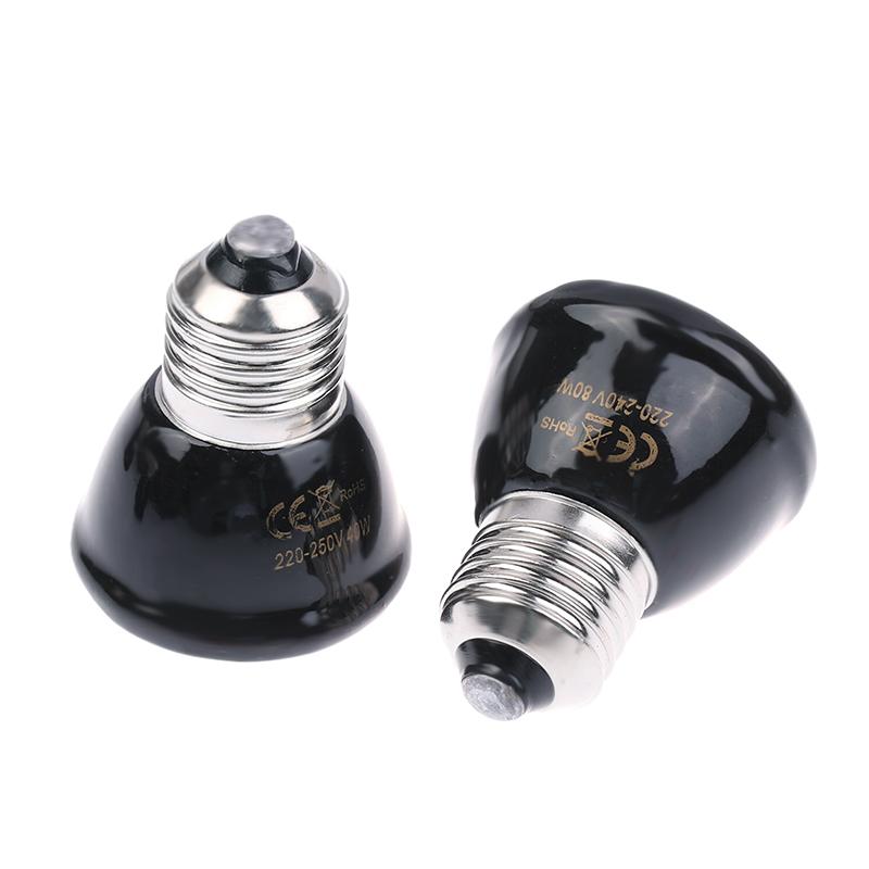 1 шт. 220-240 В Лампа инфракрасного обогрева Черная керамическая E27 Обогревательная лампа для питомцев Брудер Цыплята Черепаха Ящерица Рептилия Свет 20-80 Вт