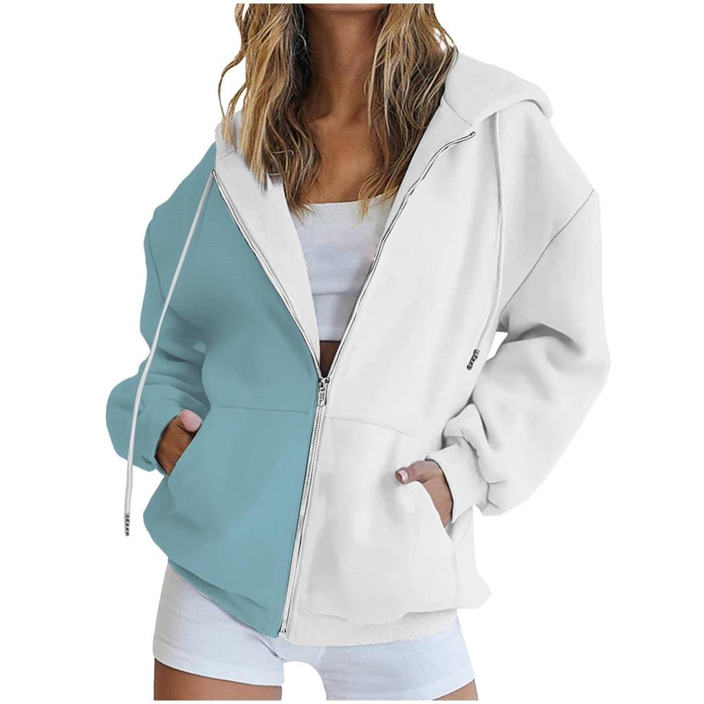 Women's Fashionable Casual Long-sleeved Pullover Hooded Jacket