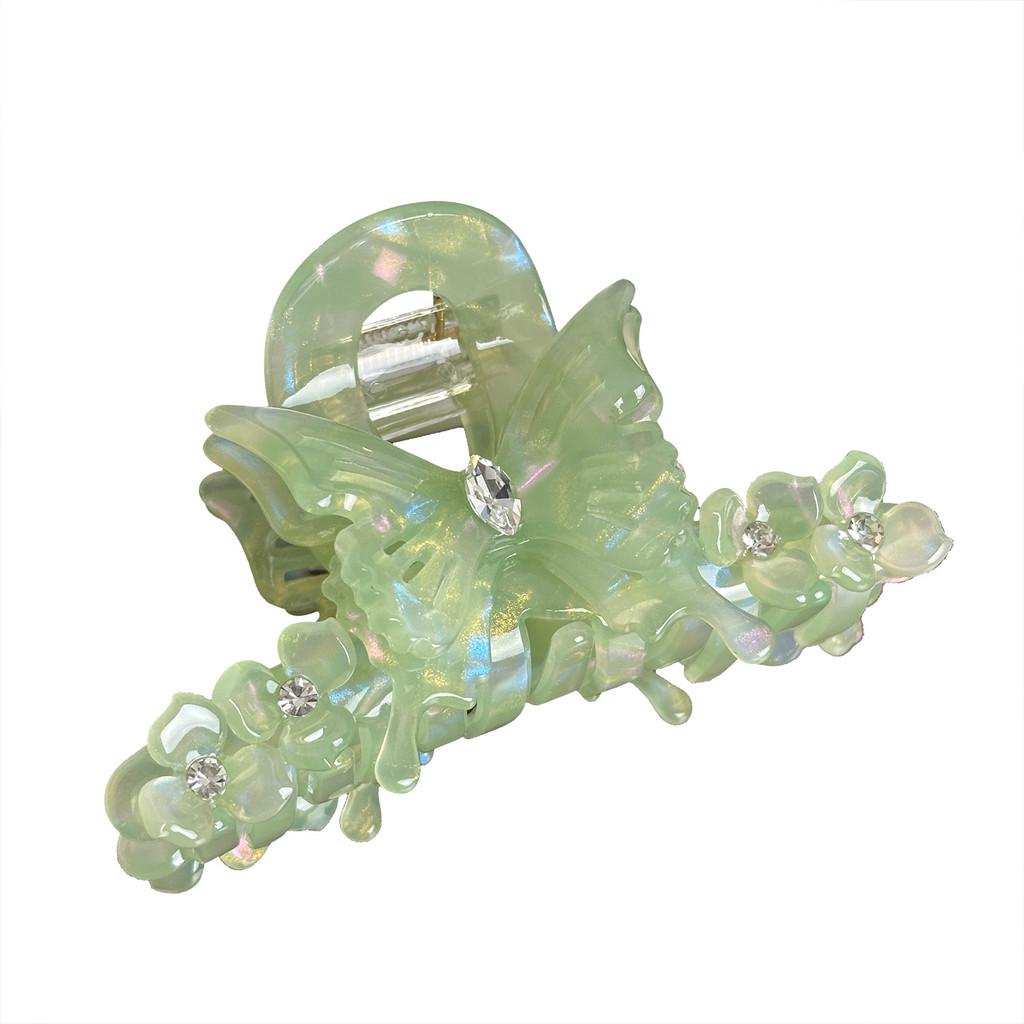 Rhinestone Butterfly Glamorous Hair Claw Clip For Trendy Updo And Styles Ponytail