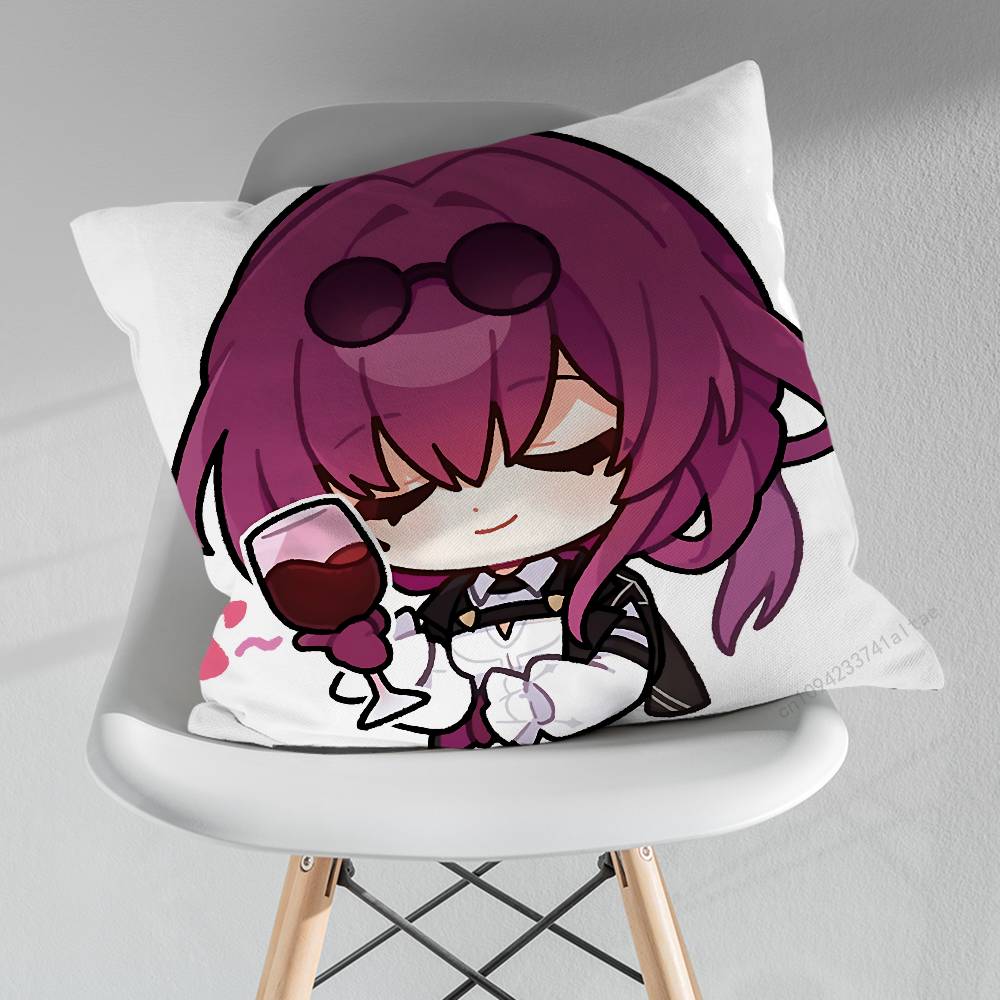 HHonkai Star Rail KKafka Various Sizes Square Pillow Case For Car Home Bedchamber Decor Birthday Gift