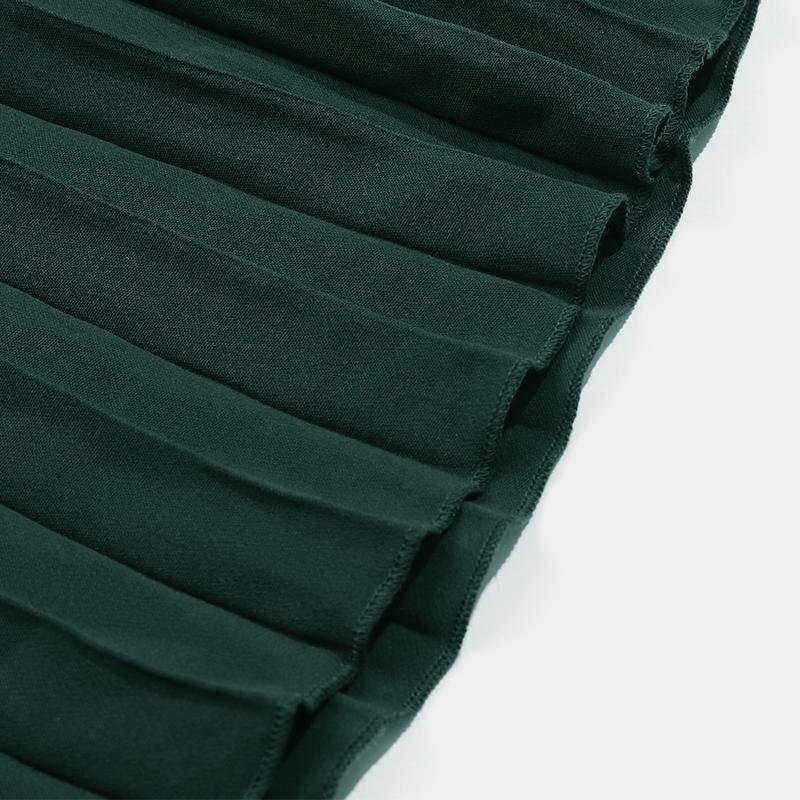 Autumn Winter Long Sleeve Soild V-neck Lace A Line Knee Length Women Dress