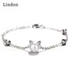 Линдон циркон браслет ювелирные изделия геометрические бусины браслеты-цепочки модный тонкий свадебный подарок для подруги женщин