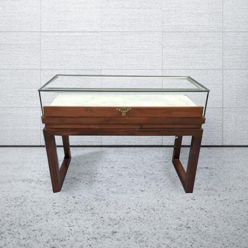 Small Glass Jadeite Jade Jewelry Display Cabinet for Antiques