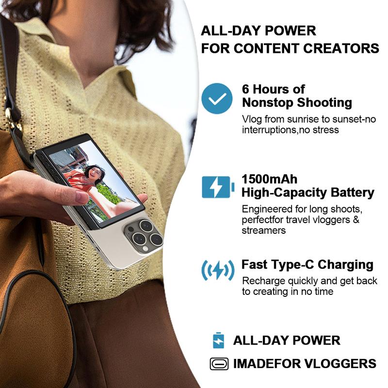Mobile Selfie Wireless Screen Mirroring Device Rear Camera Live Streaming Selfies Attraction Screen Sharing Device