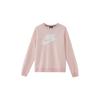 Solid Print Large Logo Crew Neck Long Sleeve Sweatshirt Women Tops Pink CI1178-646